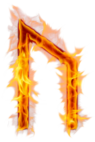 Uruz up burning celtic rune
